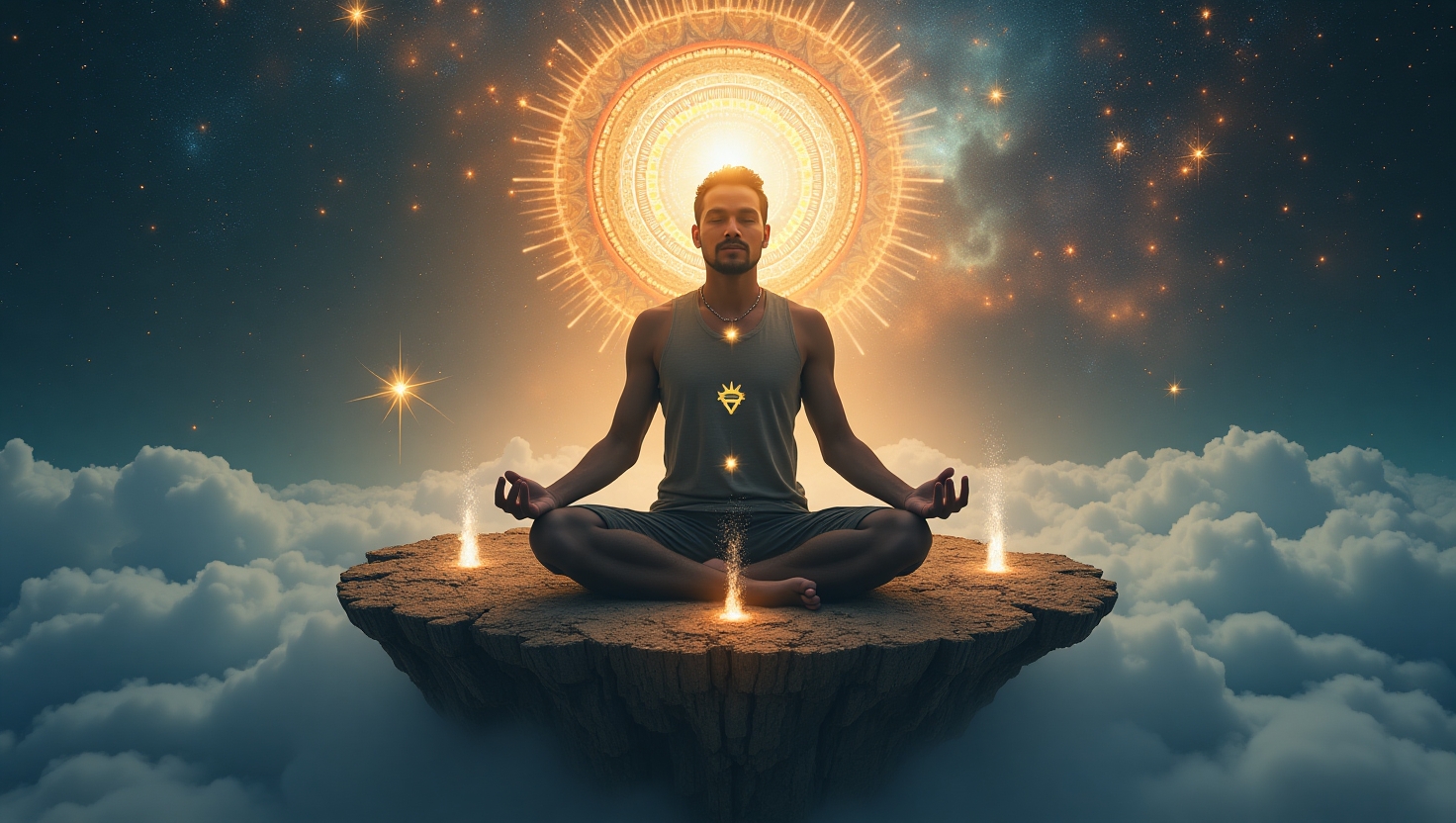 Flux_Dev_a_person_sitting_in_a_lotus_position_on_top_of_a_floa_3